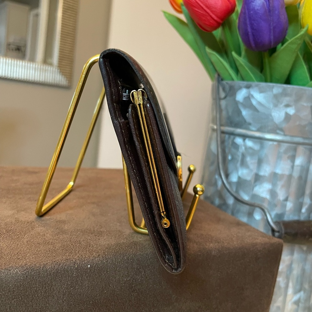 Dior Brown Leather and PVC Trotter Style Wallet/Clutch - Picture 4 of 12